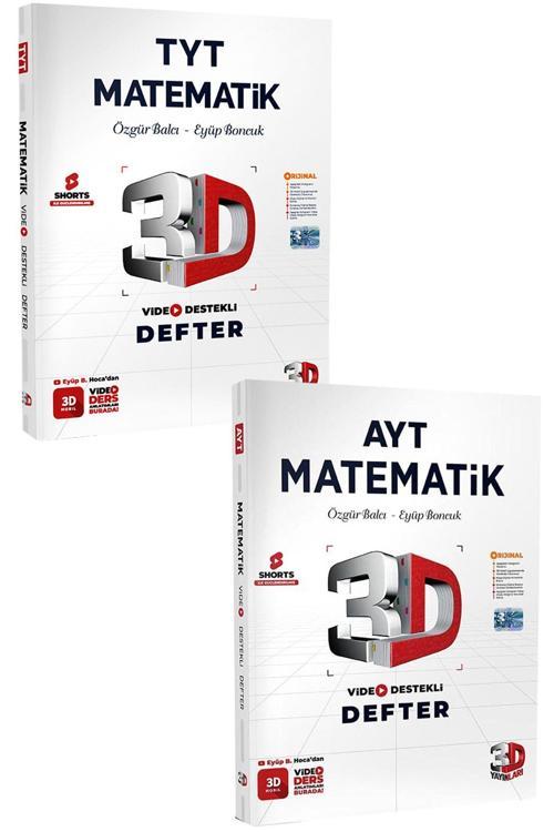 3D Yayınları Tyt Matematik Video Destekli Defter - Ayt Matematik Video Destekli Defter - Ikili Set