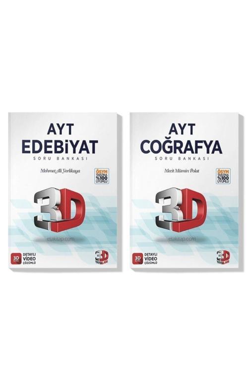 3D Yayınları 3D 2022 Ayt Edebiyat Coğrafya Soru Bankası Seti (2 Kitap)