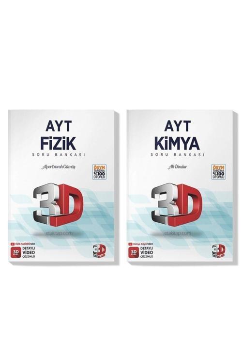 3D Yayınları 3D 2022 Ayt Fizik Kimya Soru Bankası Seti (2 Kitap)
