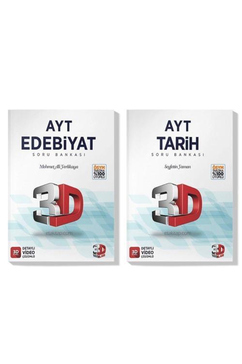 3D Yayınları 3D 2022 Ayt Edebiyat Tarih Soru Bankası Seti (2 Kitap)