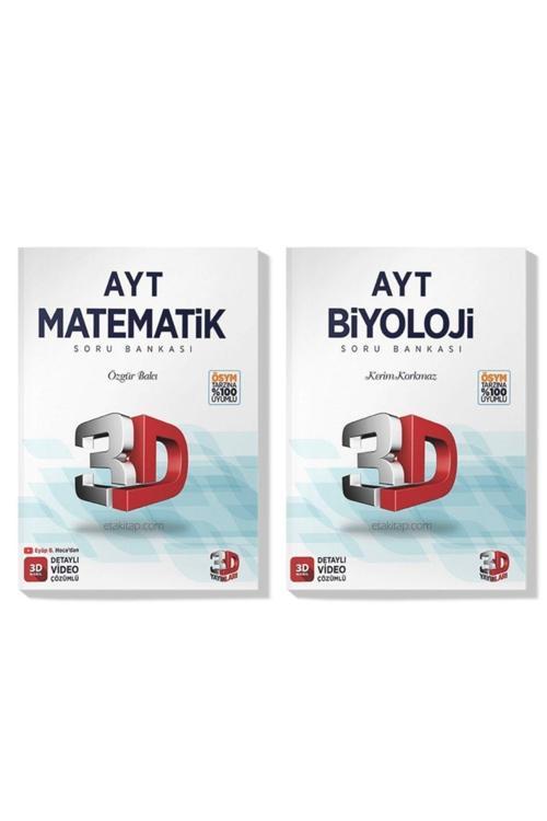 3D Yayınları 3D 2022 Ayt Matematik Biyoloji Soru Bankası Seti (2 Kitap)