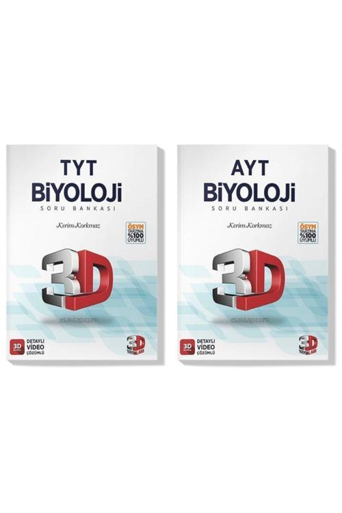 3D Yayınları 3D 2022 Tyt Ayt Biyoloji Soru Bankası Seti (2 Kitap)