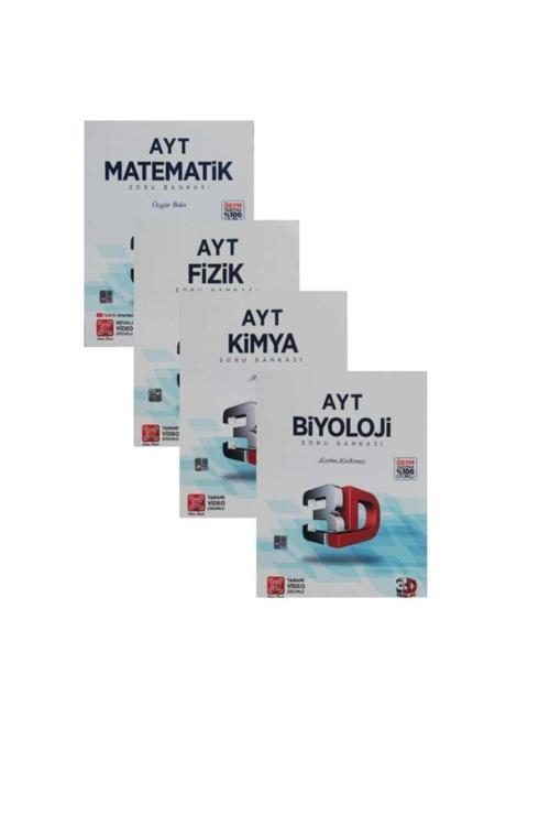 3D Yayınları Ayt Matematik+ Fizik+Kimya+ Biyoloji Soru Bankası -2023 Hologramlı