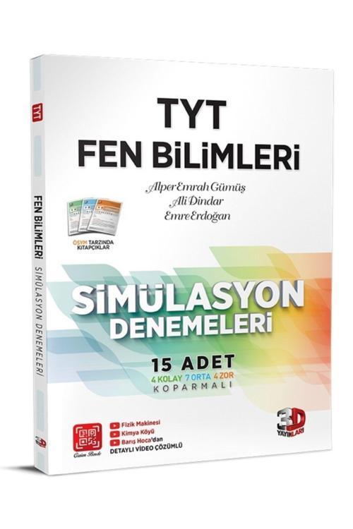 3D Yayınları Tyt Fen Bilimleri 15'Li Simülasyon Denemeleri Tamamı Video Çözümlü