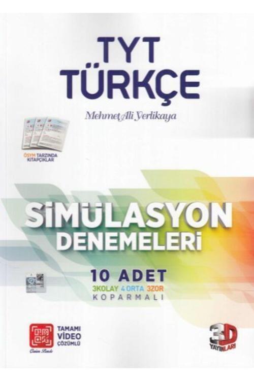 3D Yayınları 3D Tyt Türkçe Tamamı Video Çözümlü Simülasyon Denemeleri Yeni