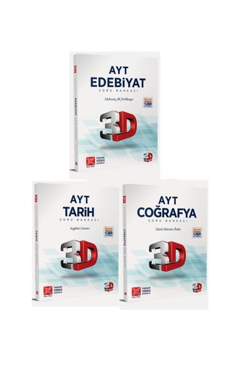 3D Yayınları Ayt Edebiyat Coğrafya Tarih Soru Bankası Seti Tamamı Video Çözümlü