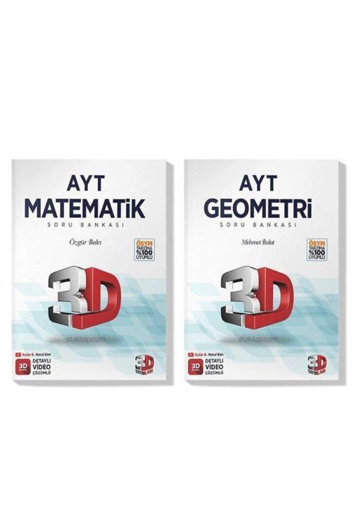 3D Yayınları 3D 2022 Ayt Matematik Geometri Soru Bankası Seti (2 Kitap)