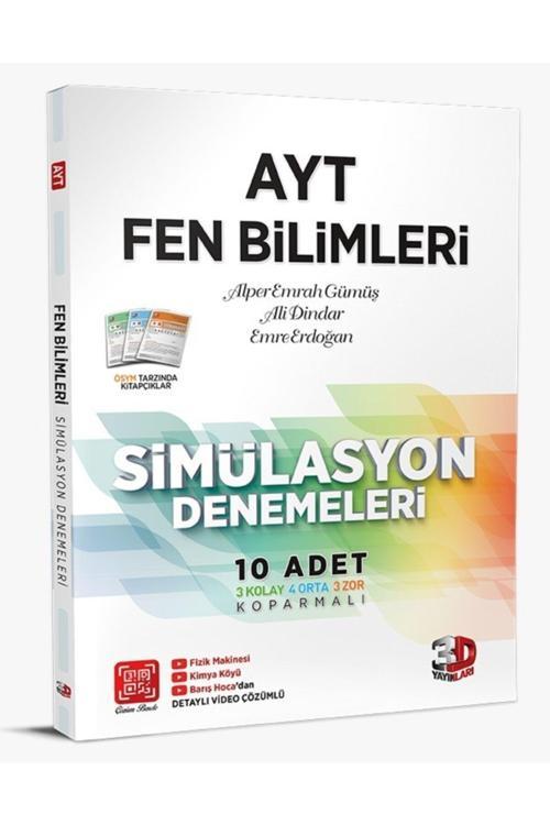 3D Yayınları Ayt Fen Bilimleri 10'Lu Simulasyon Denemeleri Tamamı Video Çözümlü