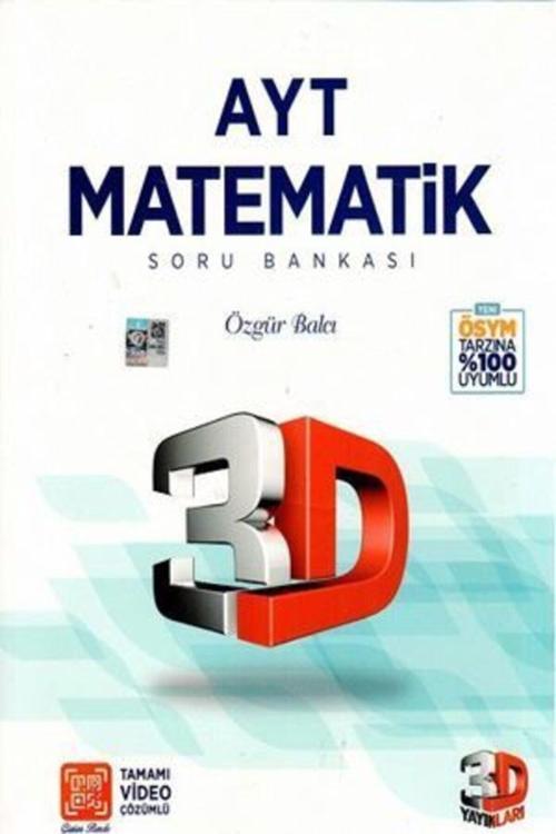 3D Yayınları Çözüm Yayınları Ayt 3D Matematik Soru Bankası 2023 Model Hologramlı Baskı