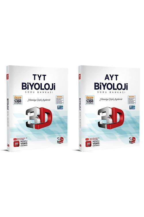 3D Yayınları 2024 Tyt Ayt Biyoloji Soru Bankası Seti