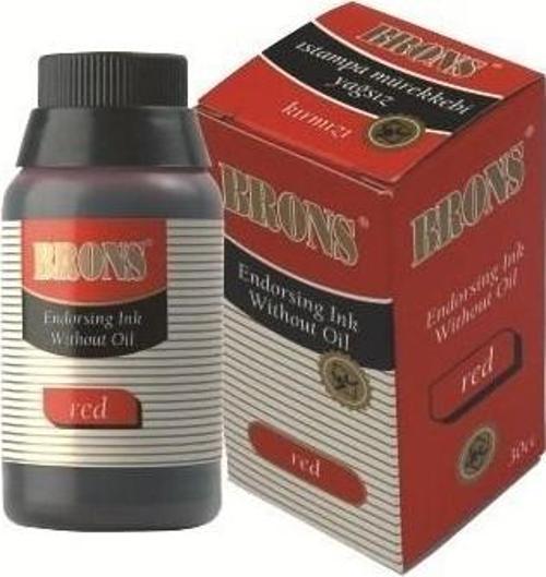 Br-316 İstampa Mürekkebi 30 Cc Kırmızı 12 Li (1 Paket 12 Adet)