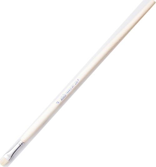 258F-04 Düz Fırça Uzun Bristle Kıl Sert Kıllı Akrilik Ve Yağlı Boya Fırçası (12 Li Kutu)