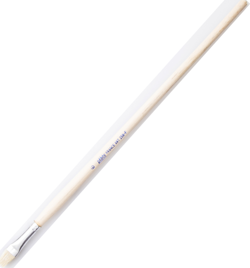 258F-06 Düz Fırça Uzun Bristle Kıl Sert Kıllı Akrilik Ve Yağlı Boya Fırçası (12 Li Kutu)