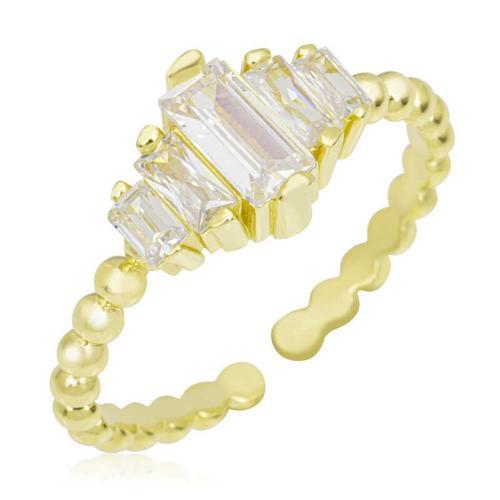 Gümüş Gold Ayarlanabilir Baget  Kadın Yüzük SL4896