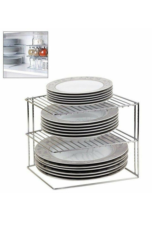 Dolap Içi Tabak Düzenleyici 3 Katlı Tabaklık Raf