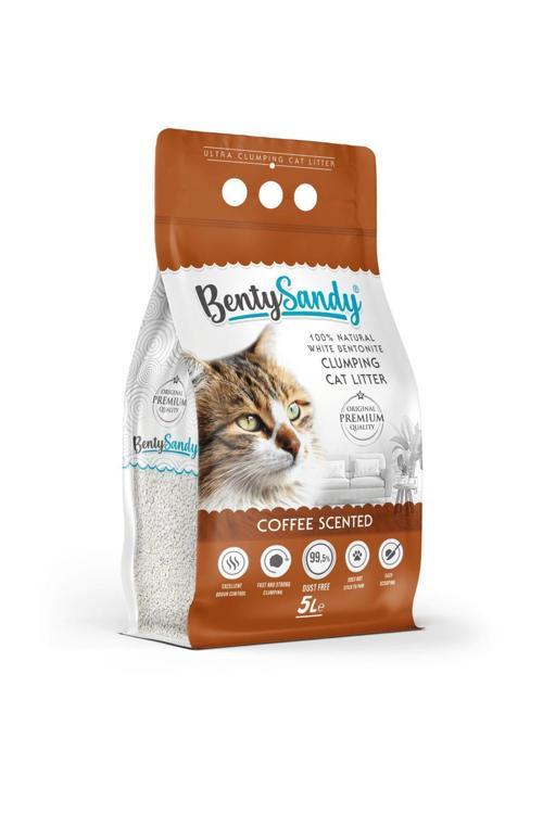 Kahve Kokulu Topaklanan Ince Taneli Kedi Kumu 5 Lt