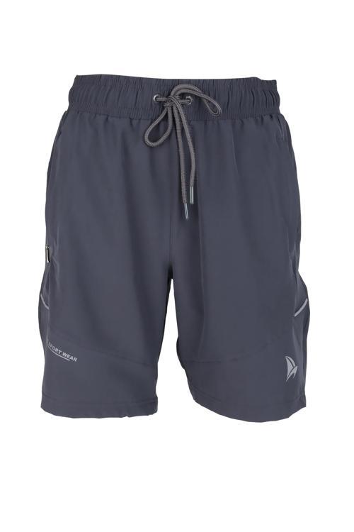 Erkek Deniz Şortu 2 Adet Fermuar Cepli Pamuklu Su Yitici Astarlı Antrasit BS-229