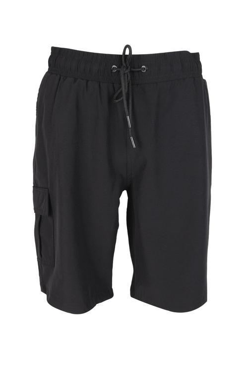 Erkek Deniz Şortu 3 Adet Cepli Pamuklu Su Yitici Astarlı Siyah BS-225