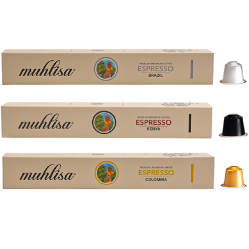 Espresso 3 Çeşit Kapsül Kahve Seti Brazıl, Kenya, Colombia (30 KAPSÜL)