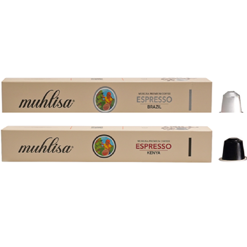 Espresso Kapsül Kahve 2 Kutu Kenya, Brazıl (20 KAPSÜL) %100 Arabica