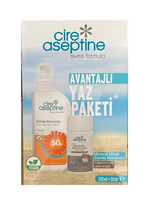Güneş Koruyucu 50 SPF 200 ml + Mineral Filitreli Güneş Koruyucu 50Ml Kutu