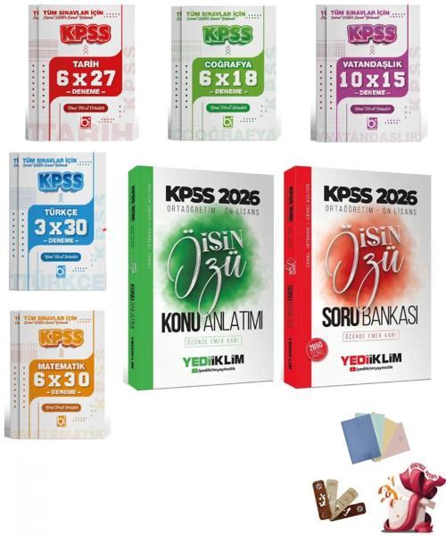 2026 KPSS Lise Ortaöğretim Ön Lisans Konu Soru Deneme Seti Yediiklim ve Bigelio Yayıncılık