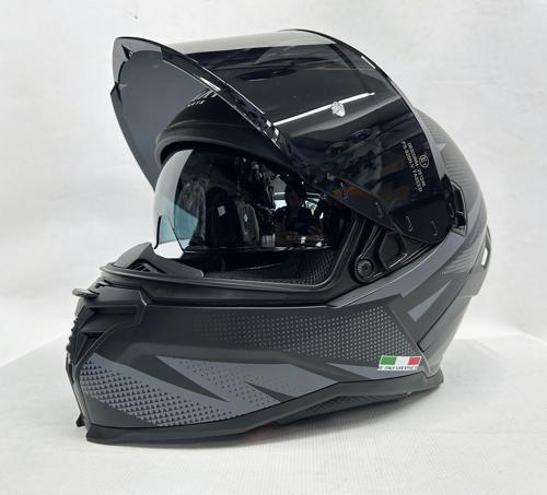 SW 867 ASPHALT Black Grey Siyah Vizörlü İç Vizörlü Kapalı Kask