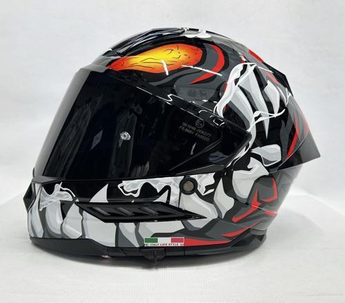 Sw 868 Cannibal Black Grey Red Güneş Vizörlü Siyah Camlı