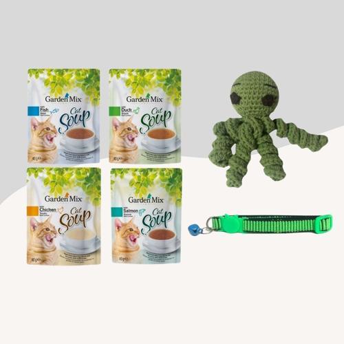 Kediler İçin 3Lü Set Yeşil