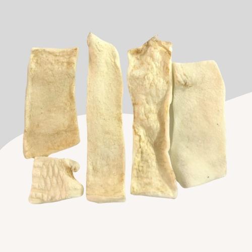 Beyaz Doğal Deri Cips Köpek Ödülü 100 Gramlık Paket