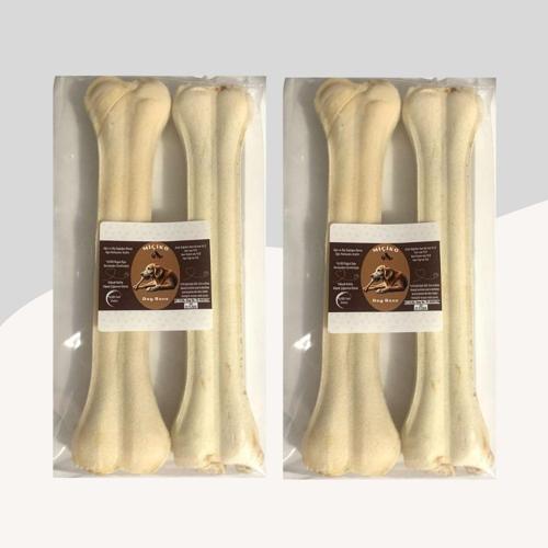27 Cm Beyaz Press Çiğneme Kemiği 2 Paket (4 Adet)