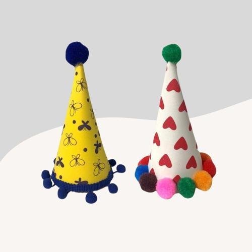 Kediler ve Küçük Irk Köpekler İçin 2Li Parti Şapkası PS25 (El Yapımı)