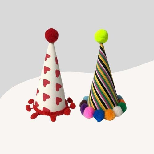 Kediler ve Küçük Irk Köpekler İçin 2Li Parti Şapkası PS38 (El Yapımı)
