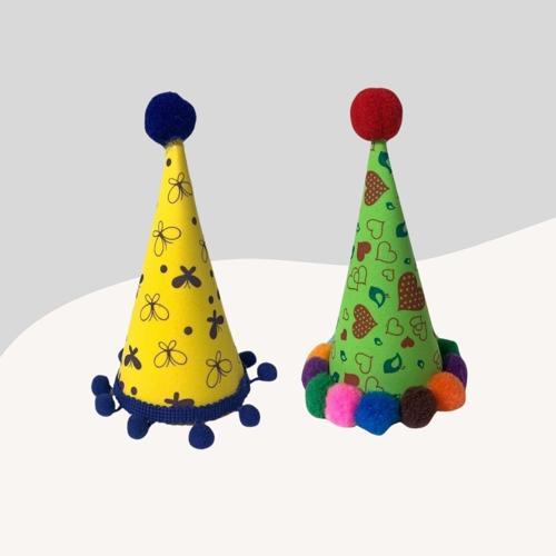 Kediler ve Küçük Irk Köpekler İçin 2Li Parti Şapkası PS28 (El Yapımı)