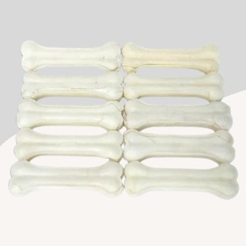 15Cm Beyaz Press Çiğneme Kemiği 10Lu Paket