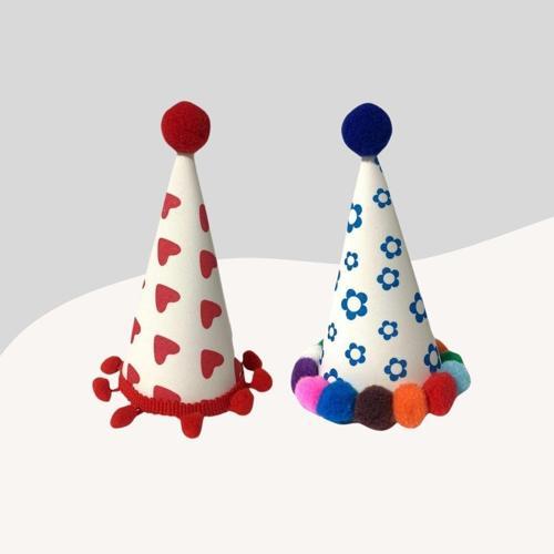 Kediler ve Küçük Irk Köpekler İçin 2Li Parti Şapkası PS39 (El Yapımı)