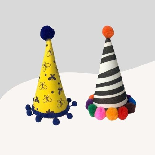 Kediler ve Küçük Irk Köpekler İçin 2Li Parti Şapkası PS22 (El Yapımı)
