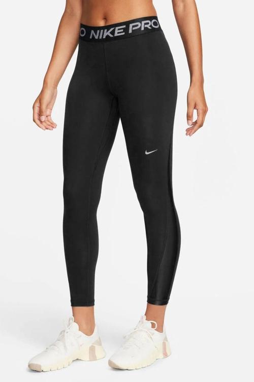 Pro Dri Fit Mid Rise 7/8 Length Tight Shine Kadın Spor Tayt Siyah