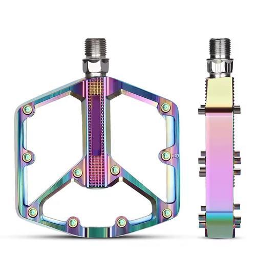 XBYC 1818 Rainbow Alüminyum Rulmanlı Bisiklet Pedalı Ultra Hafif Freeride Platform Pedal
