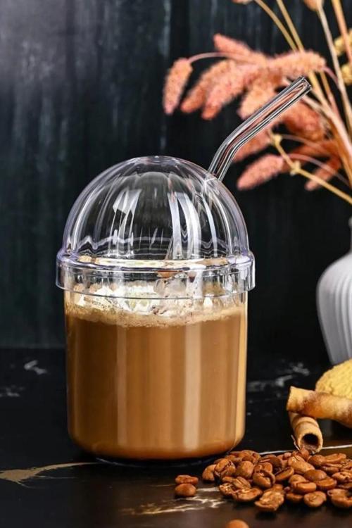 Dome Pipetli Akrilik 2'Li Bardak Seti - 400Ml