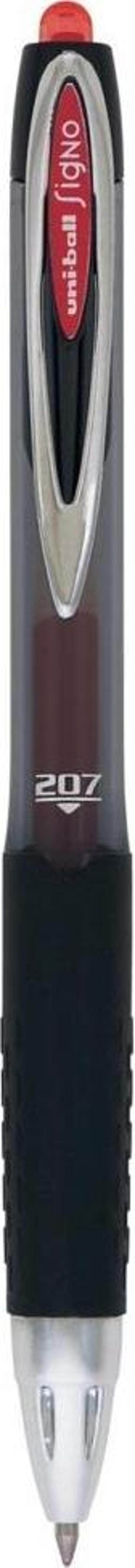 Umn-207 Roller Kalem Signo 207 Bold Jel Bilye Uç Mekanik 1.0 Mm Kırmızı (12 Li Kutu)