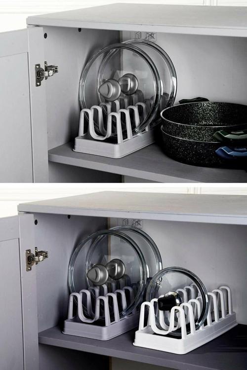 Tencere Kapağı - 6 Bölmeli Tencere Kapak Rafı Fma08492