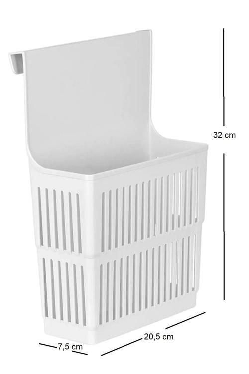 Dolap Kapağına Asılabilen Deterjanlık Sünger, Tel Koyma Pratik Plastik Askı Düzenleyici Lüx Askılık