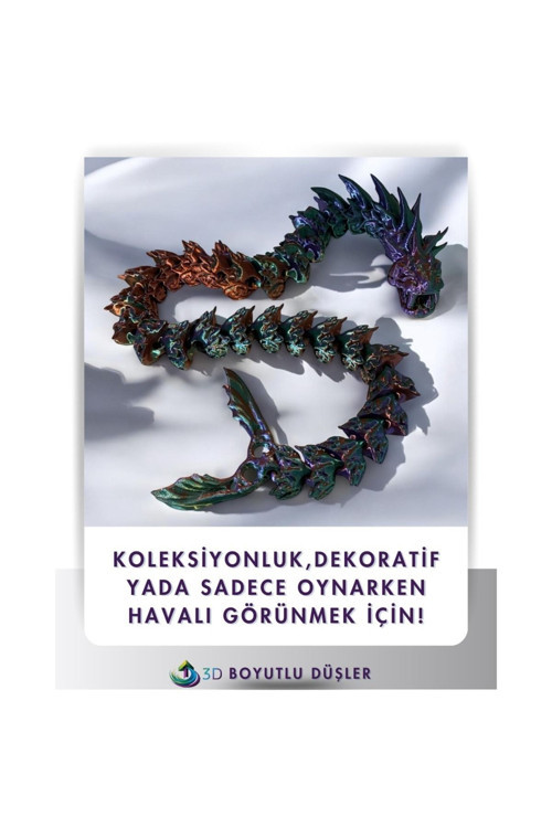 Hareketli Midgart Yılan Oyuncak 3 Renkli Turuncu Mavi Yeşil Mor Kırmızı Sarı Renk 57Cm(Büyük Boy)