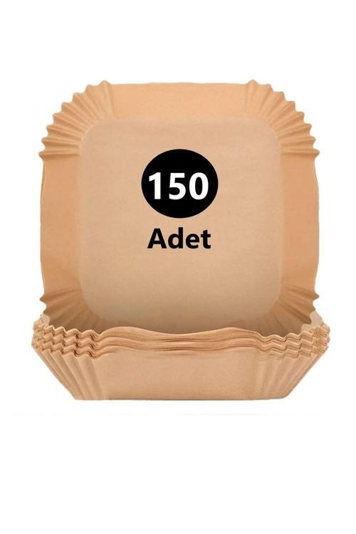 150 Adet Airfryer Pişirme Kağıdı Kare Tabak Model Yağlı Kağıt