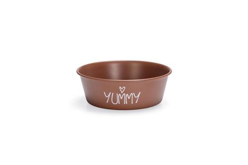 Yavru Köpek Mama Su Kabı, Paslanmaz Çelik, Kaymaz Taban, Kiremit, 13cm, 470ml