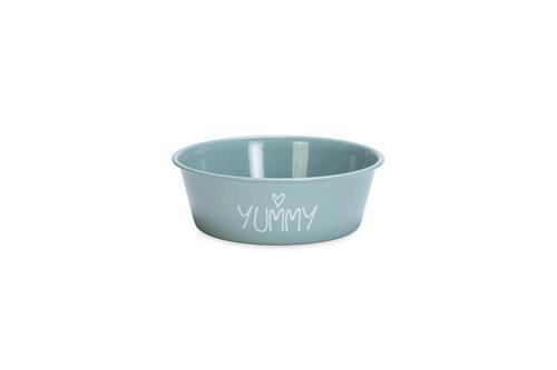 Yavru Köpek Mama Su Kabı, Paslanmaz Çelik, Kaymaz Taban, Turkuaz, 13cm, 470ml