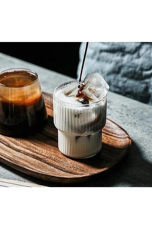 6 Adet Isıya Dayanıklı Origami Stil Bardak | Kahve Ve Sunum Bardağı Iki Katlı Tırtıklı Bardak 300Ml