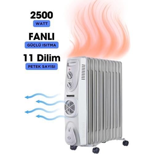 SR-5811 11 Dilim Fanlı Yağlı Radyatör