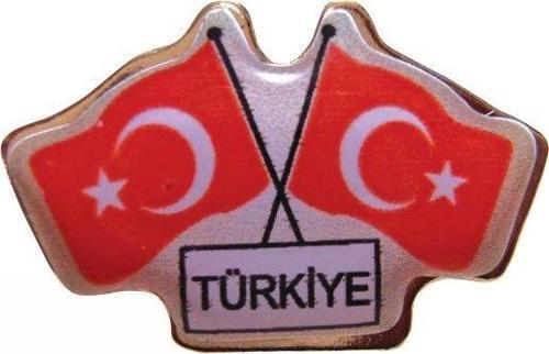 Vt628 Rozet İkili Bayraklı Türkiye 30 Lu (1 Paket 30 Adet)
